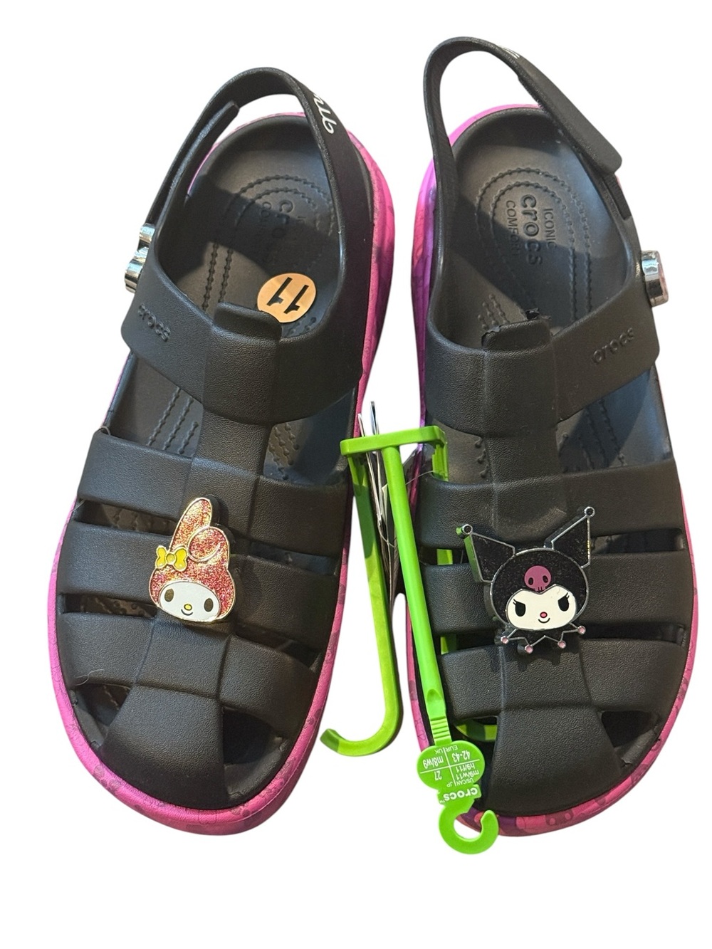 Crocs x Sanrio My Melody & Kuromi Stomp Sandals M9/W11 NWT